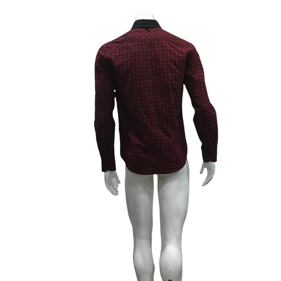 Rag & Bone Mens Red Checkered Button Shirt - Picture 2 of 4